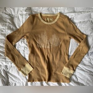 American Eagle Ski Print Fitted Long Sleeve